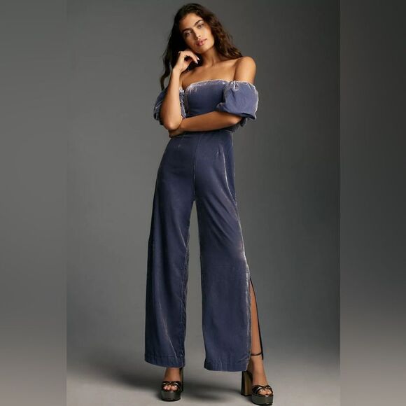 Anthropologie The Femme Velvet Jumpsuit NWT - Picture 1 of 12